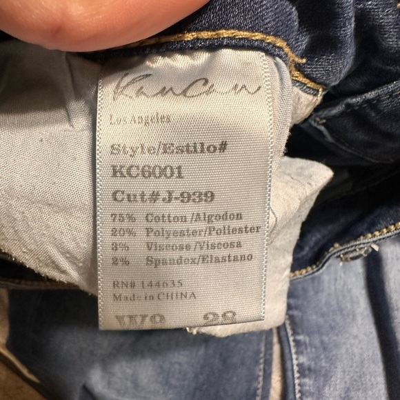 Kancan Dark Wash High Waisted Distressed Skinny Jeans - Picture 8 of 8